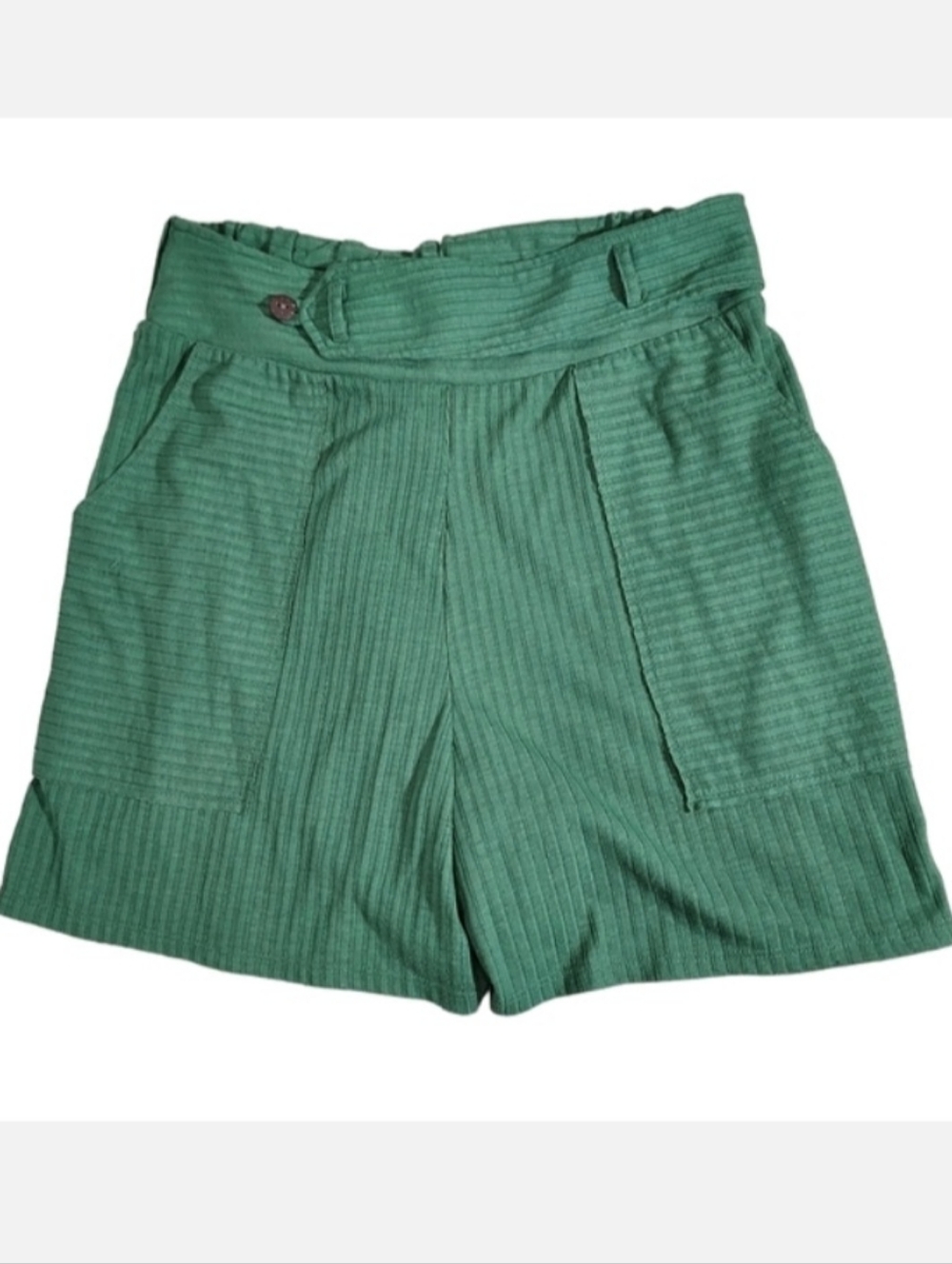 Free People FP Beach green linen blend shorts S